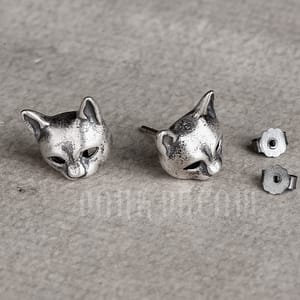 Kitten Stud Earrings