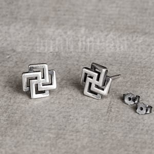 Swastika Stud Earrings