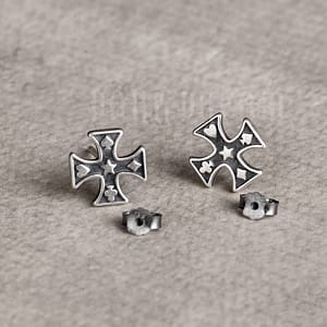 Iron Cross Stud Earrings