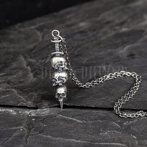 Sword Through Skull Pendant Necklace