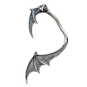 bat wing ear cuff silver