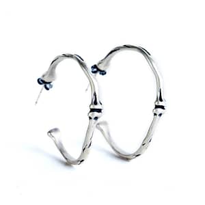 Sterling Silver Rib Earrings