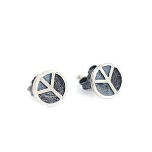 piece symbol earring silver