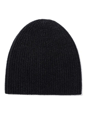 black wool knitted beanie for men and women