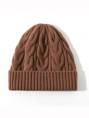 cable knit wool Bennie brown