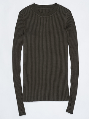 army green ribbed sweater