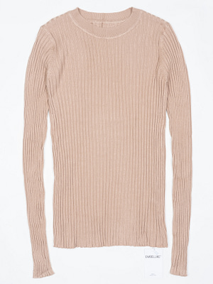 beige ribbed sweater