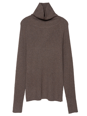 Taupe Raglan sleeve Mock turtleneck sweater