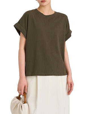 dark olive short sleeved t shirt