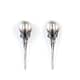 Gothic Punk Fashion Silver Hummingbird Skull Bird Stud Earrings