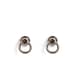 Silver ring pulls earring stud