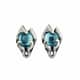 Topaz dragon earring silver