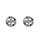 geometry circle studs silver