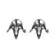 bull skull earring silver