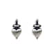 sword heart stud earring