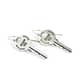 Key Dangle Earrings Silver