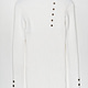 button trim mock turtleneck sweater white