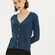 v neck cotton cardigan