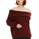 Burgundy off the shoulder sweater