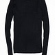 knitted ribbed top in black color