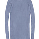 ribbed crew neck sweater top blue