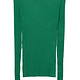 ribbed crew neck top in green